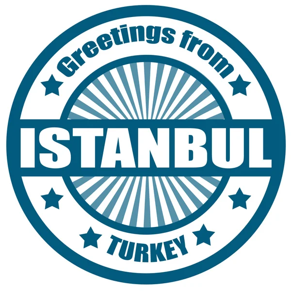 Pozdrav z Istambulu štítek — Stockový vektor