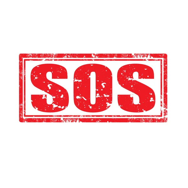 Timbro SOS — Vettoriale Stock