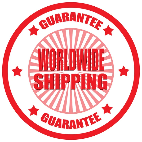 Worldwide Shipping-label — Stock Vector