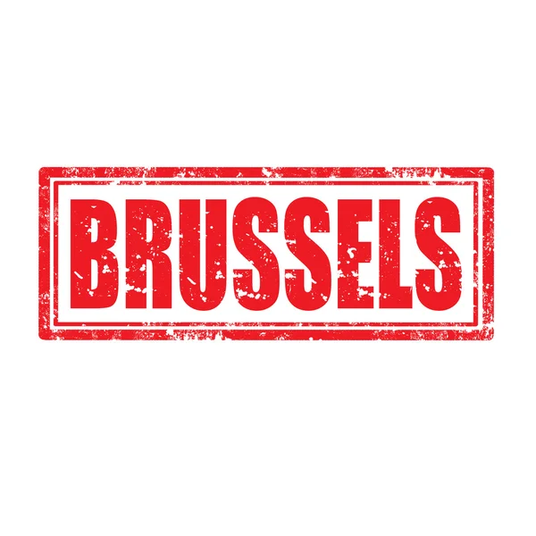 Brussels-stamp — Stock Vector