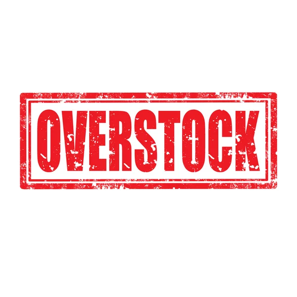 Overstock-stamp — Stock Vector