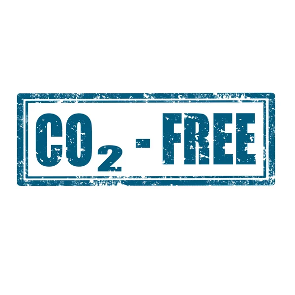 CO 2-GRATIS timbro — Vettoriale Stock