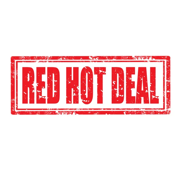 Rojo caliente trato-sello — Vector de stock