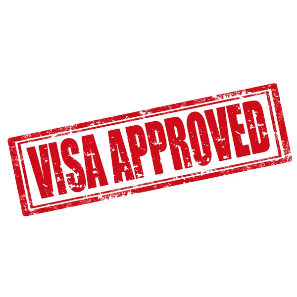 Visa Approved-stamp — Stock Vector