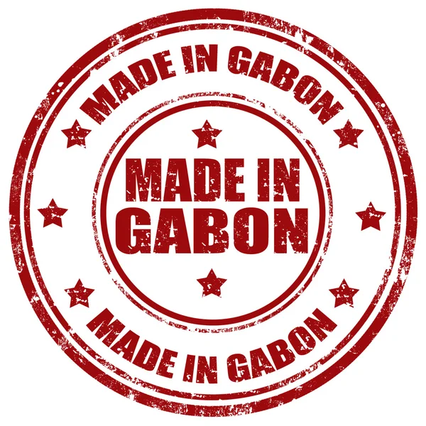 Fabriqué au Gabon-timbre — Image vectorielle