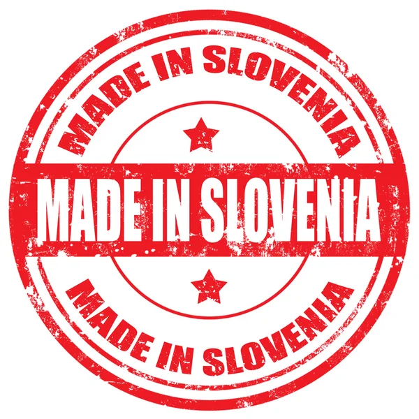 Hecho en Eslovenia-sello — Vector de stock