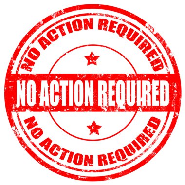 Hiçbir eylem gerekli damgası