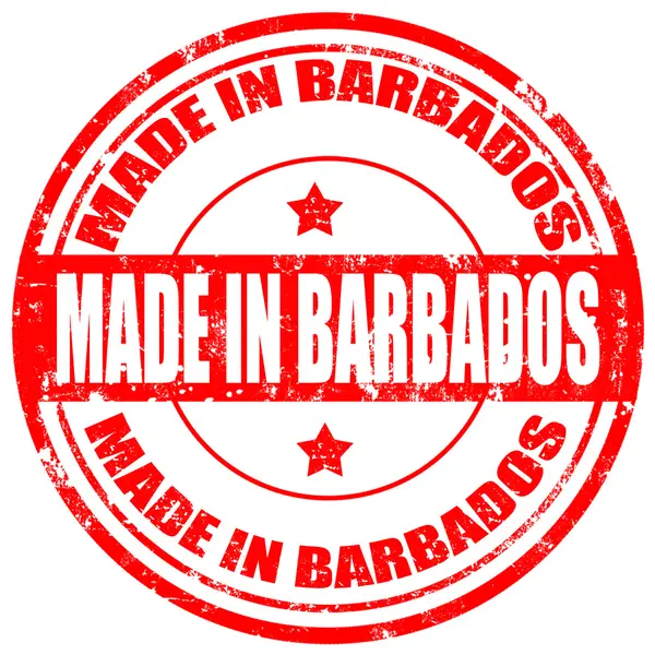 Hecho en Barbados-sello — Vector de stock