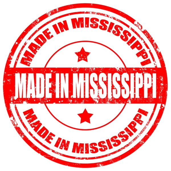 Hecho en Mississippi-sello — Archivo Imágenes Vectoriales