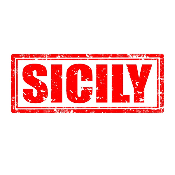 Sicily-stamp — Stock Vector