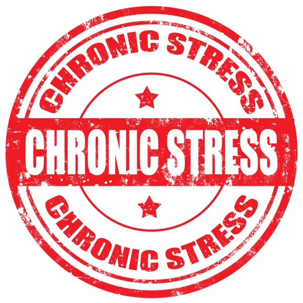 Sello de estrés crónico — Vector de stock