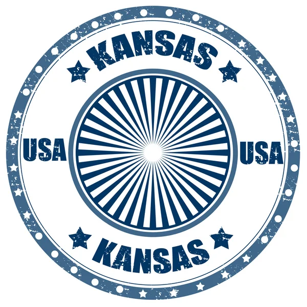 Kansas-Stempel — Stockvektor