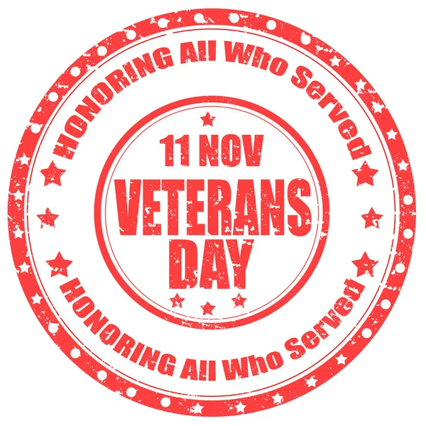 Veterans Day-stamp — Stock Vector