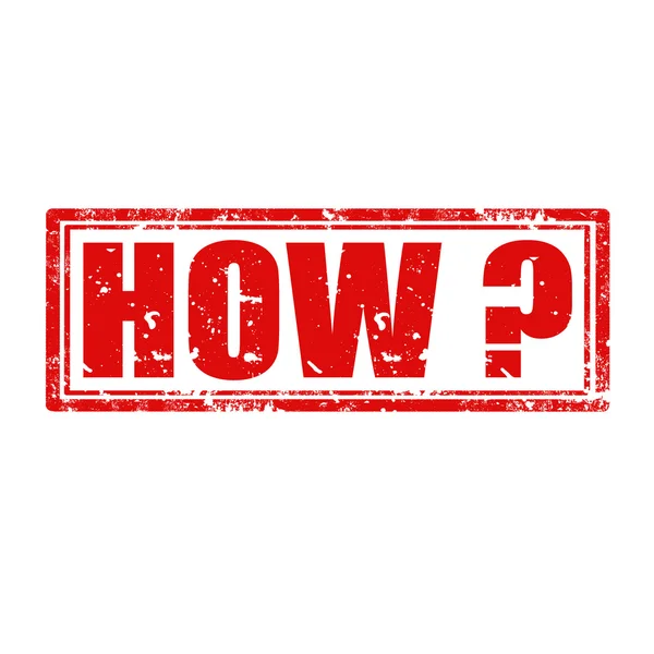 How? -stamp — стоковый вектор