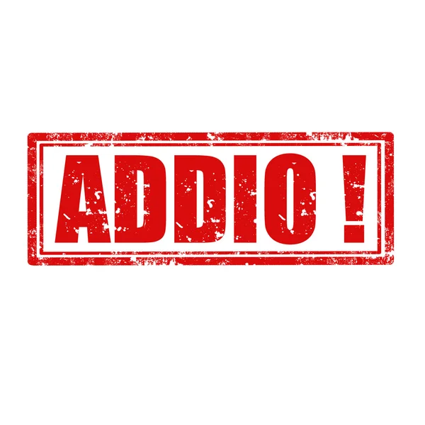 Addio!-우표 — 스톡 벡터