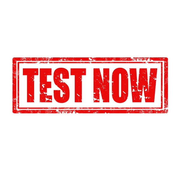 Test Now-stamp — Stock Vector