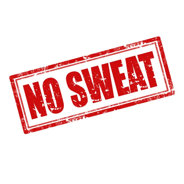 No Sweat-stamp — Stock Vector