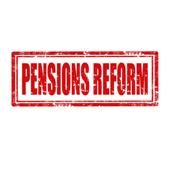 Pensioen hervorming-stempel — Stockvector