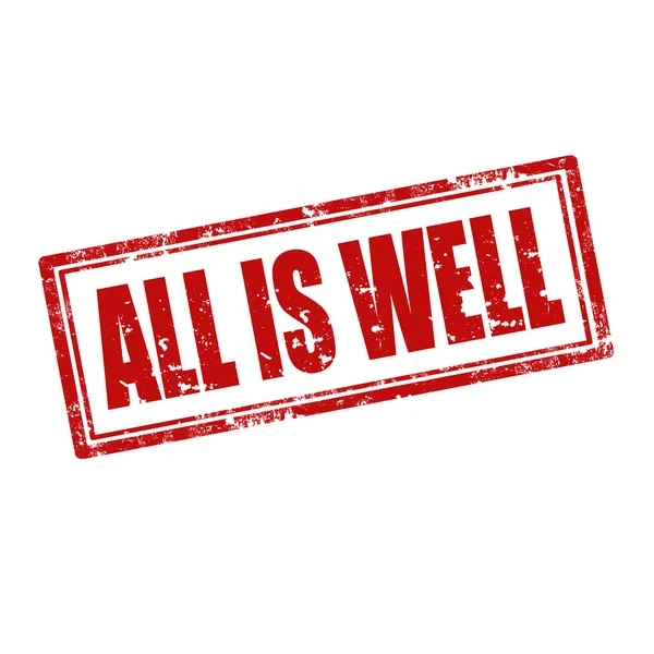 All Is Well-stamp — Stock Vector