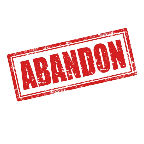 Abandon-stamp — Stock Vector