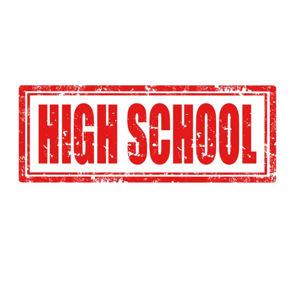 High School-stamp — Stock Vector