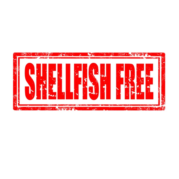 Shellfish Free-stamp — Stock Vector