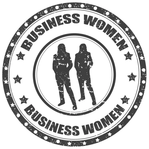 Business Women-stamp — Stock Vector