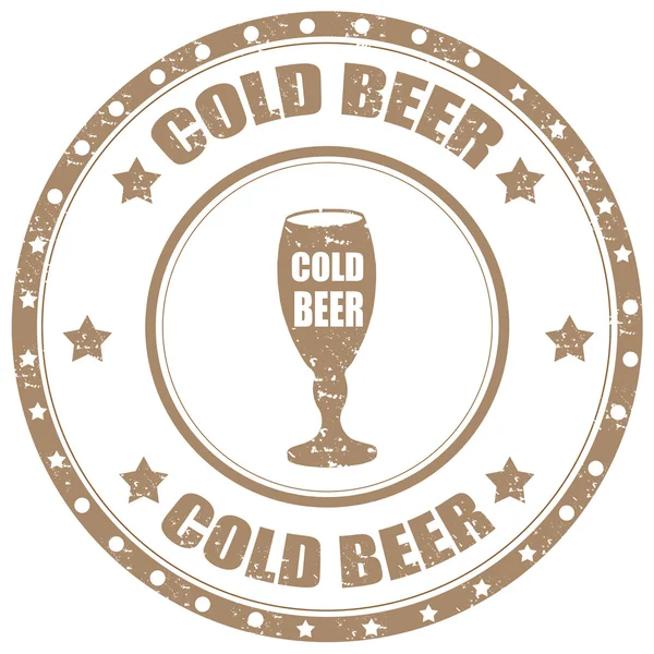 Zimne piwo pieczęć — Wektor stockowy