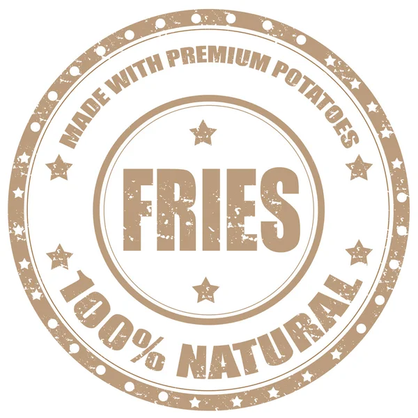 Sello de patatas fritas — Vector de stock