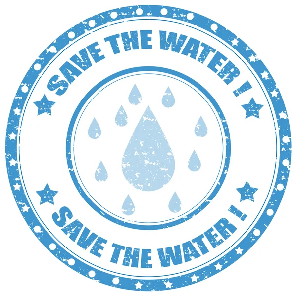 Save The Water-stamp — Stock Vector