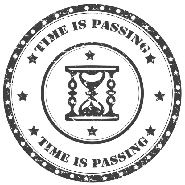 Time Is Passing-stamp — Stock Vector