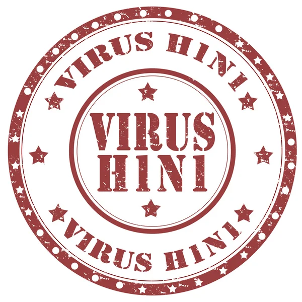 Virus H1N1-stamp — Stock Vector