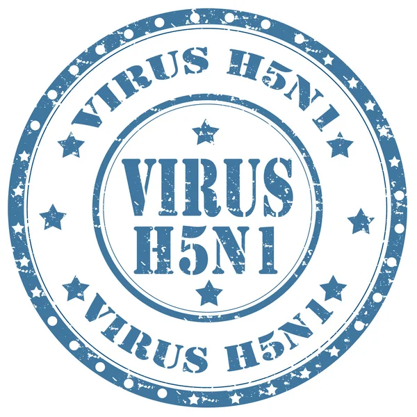 Вирус H5N1-штамп — стоковый вектор