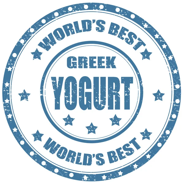 Sello de yogur griego — Archivo Imágenes Vectoriales