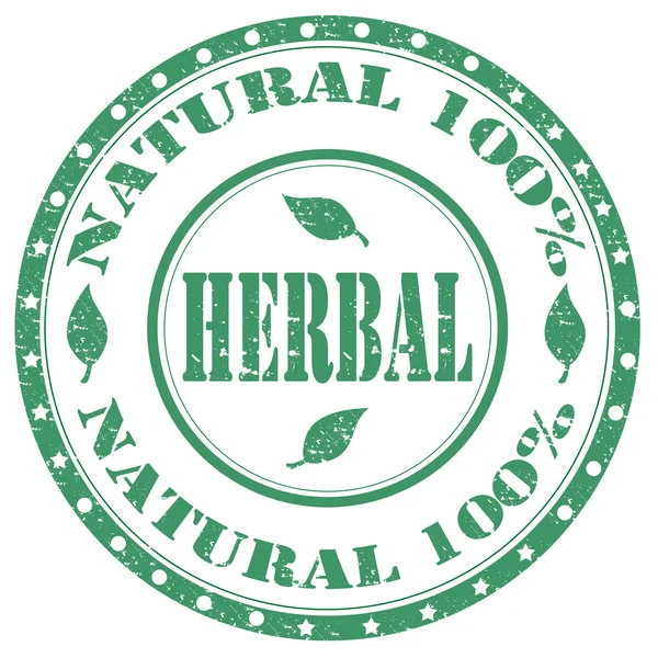 Herbal-stamp — Stock Vector