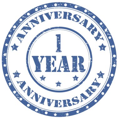 Yıldönümü 1 yıl damgası