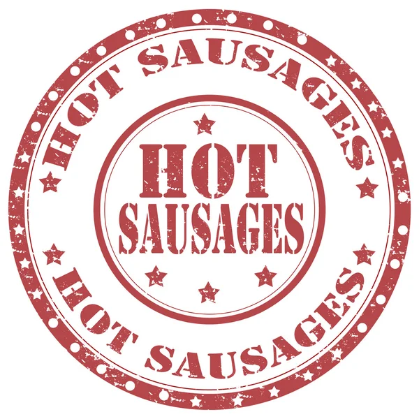 Hot Sausages-stamp — Stock Vector