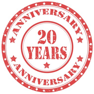 Yıldönümü 20 yıl damgası
