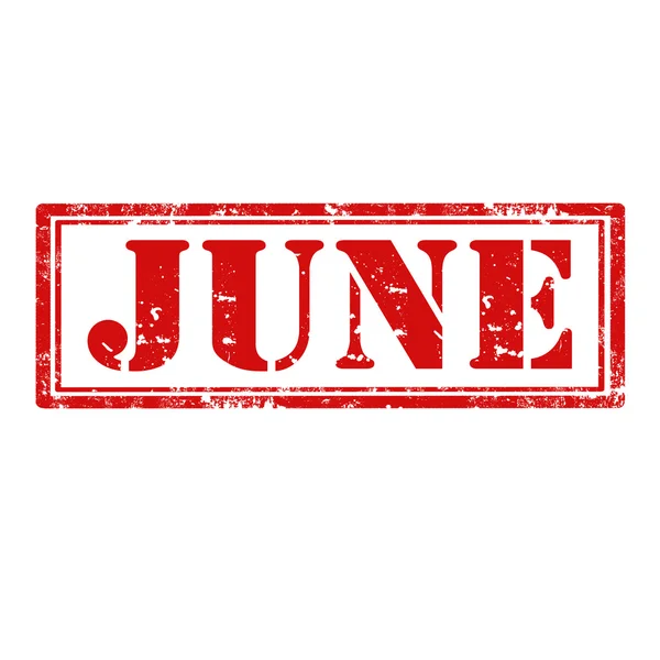 Timbro di giugno — Vettoriale Stock