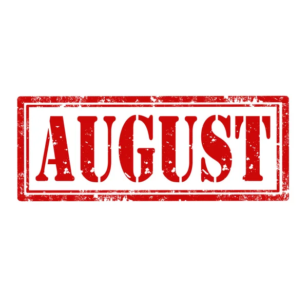 Timbro di agosto — Vettoriale Stock