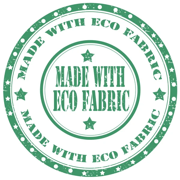 Fabriqué avec Eco Tissu-timbre — Image vectorielle