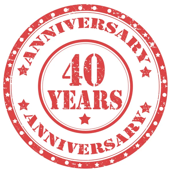 Anniversary-40 Years — Stock Vector