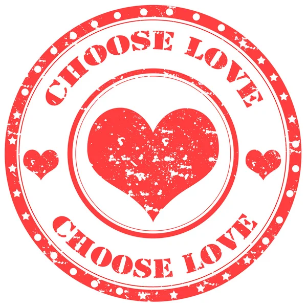 Escolha o selo de amor —  Vetores de Stock
