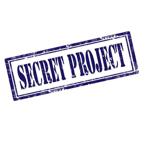 Secret Project-stamp — Stock Vector