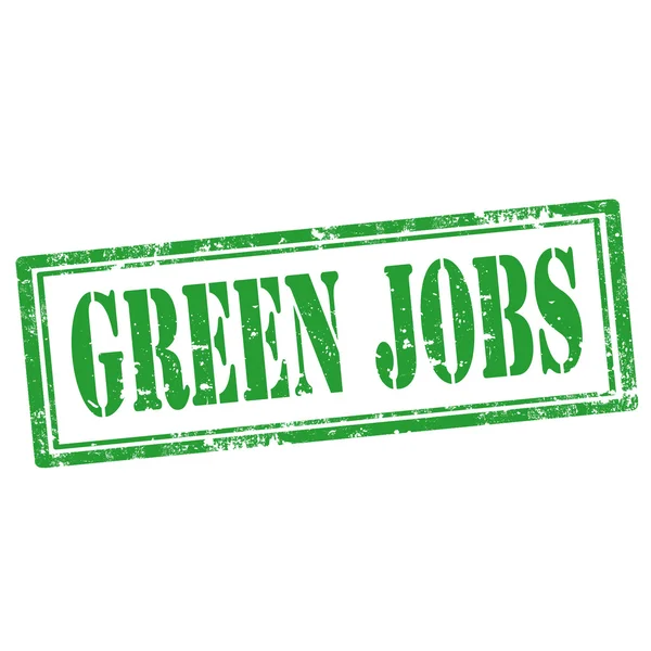 Carimbo de emprego verde — Vetor de Stock