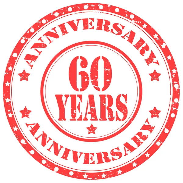 Anniversary-60 Years — Stock Vector