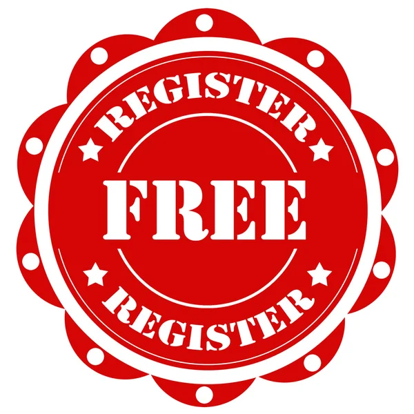 Registreer gratis — Stockvector