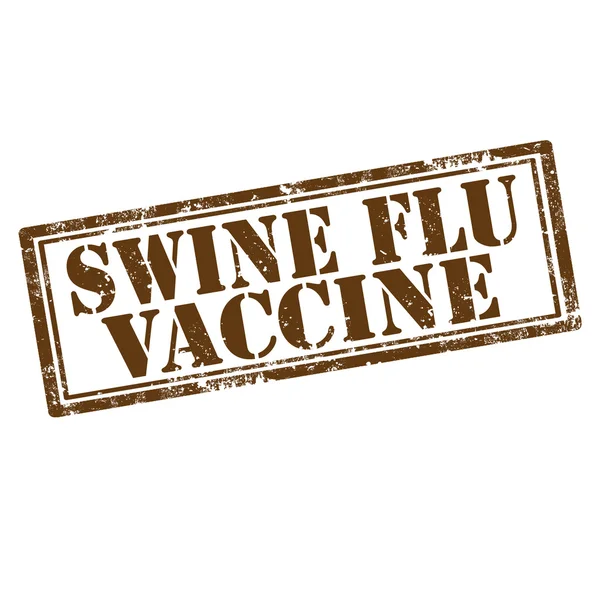 Swine Flu Vaccine-stamp — Stock Vector