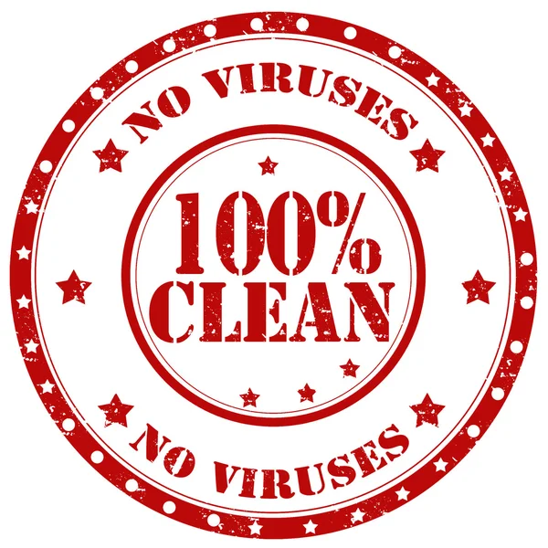 No Viruses-stamp — Stock Vector