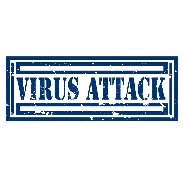 Virus Attack-stamp — Stock Vector